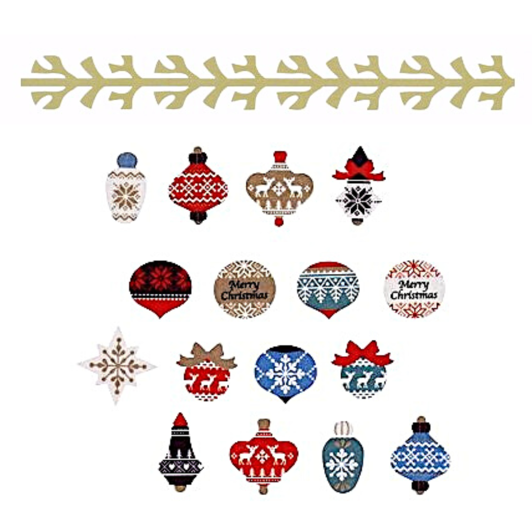 Bande Sticker Tape Set－Christmas Tree Deco (Japanese Stationery Brand)