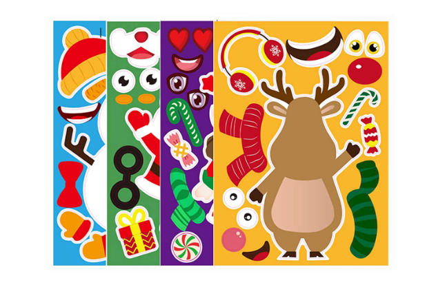 聖誕派對遊戲貼紙-16Pcs KP215