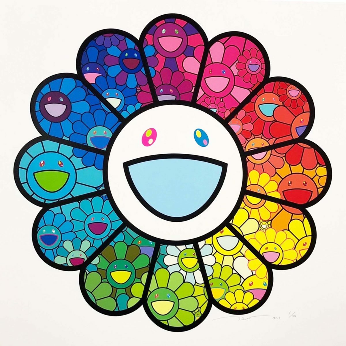 村上隆Takashi Murakami - Multicolor Super Flat Flowers
