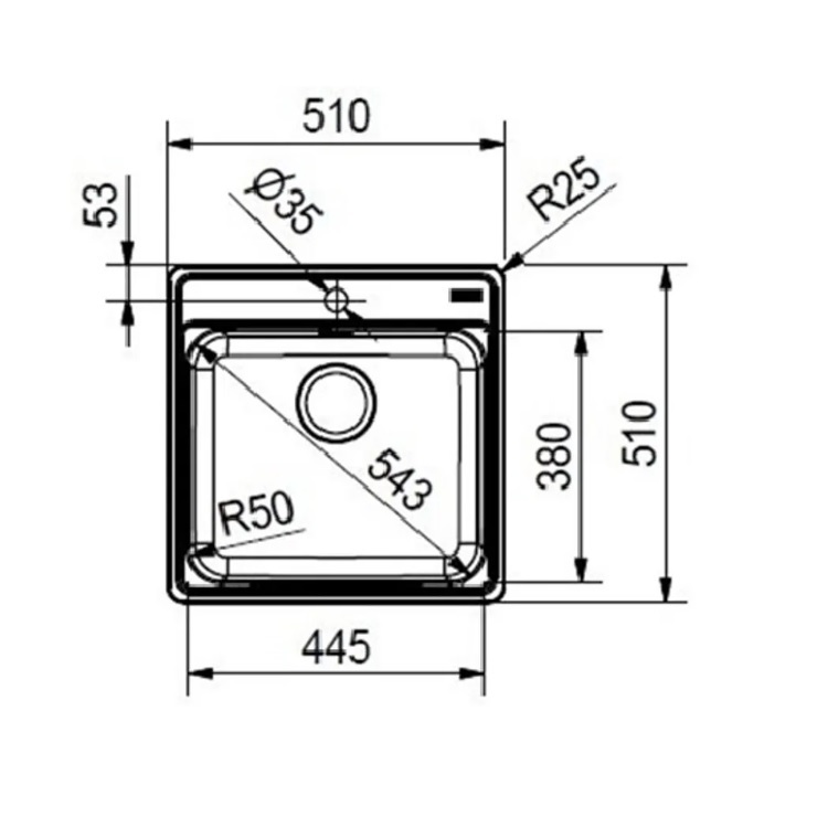 Franke "Bell" BCX 610-51 Stainless Steel Kitchen Sink 