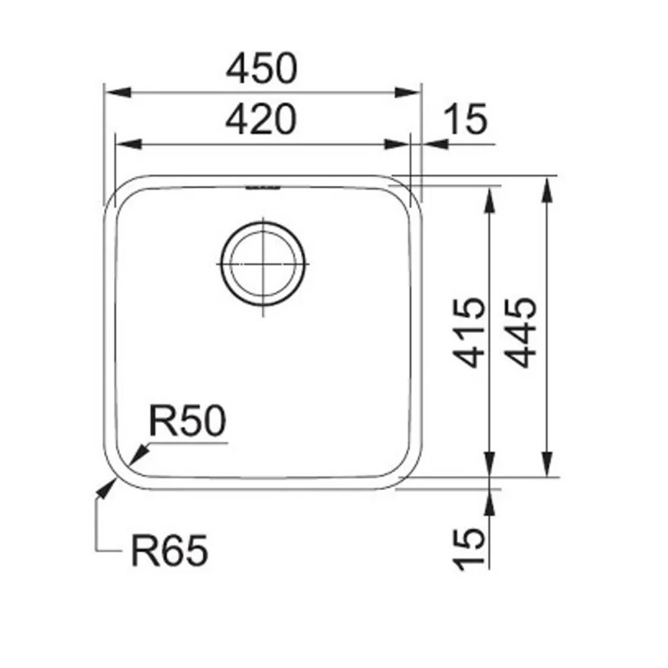 Franke "Bell" BCX 110-42 Stainless Steel Kitchen Sink
