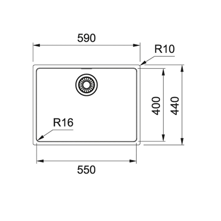 Franke "Maris" MRX 110-55 Stainless Steel Kitchen Sink