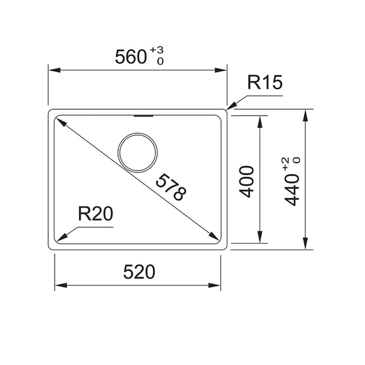 Franke "Maris" MRG 610-52 Stone Grey Granite Single Sink