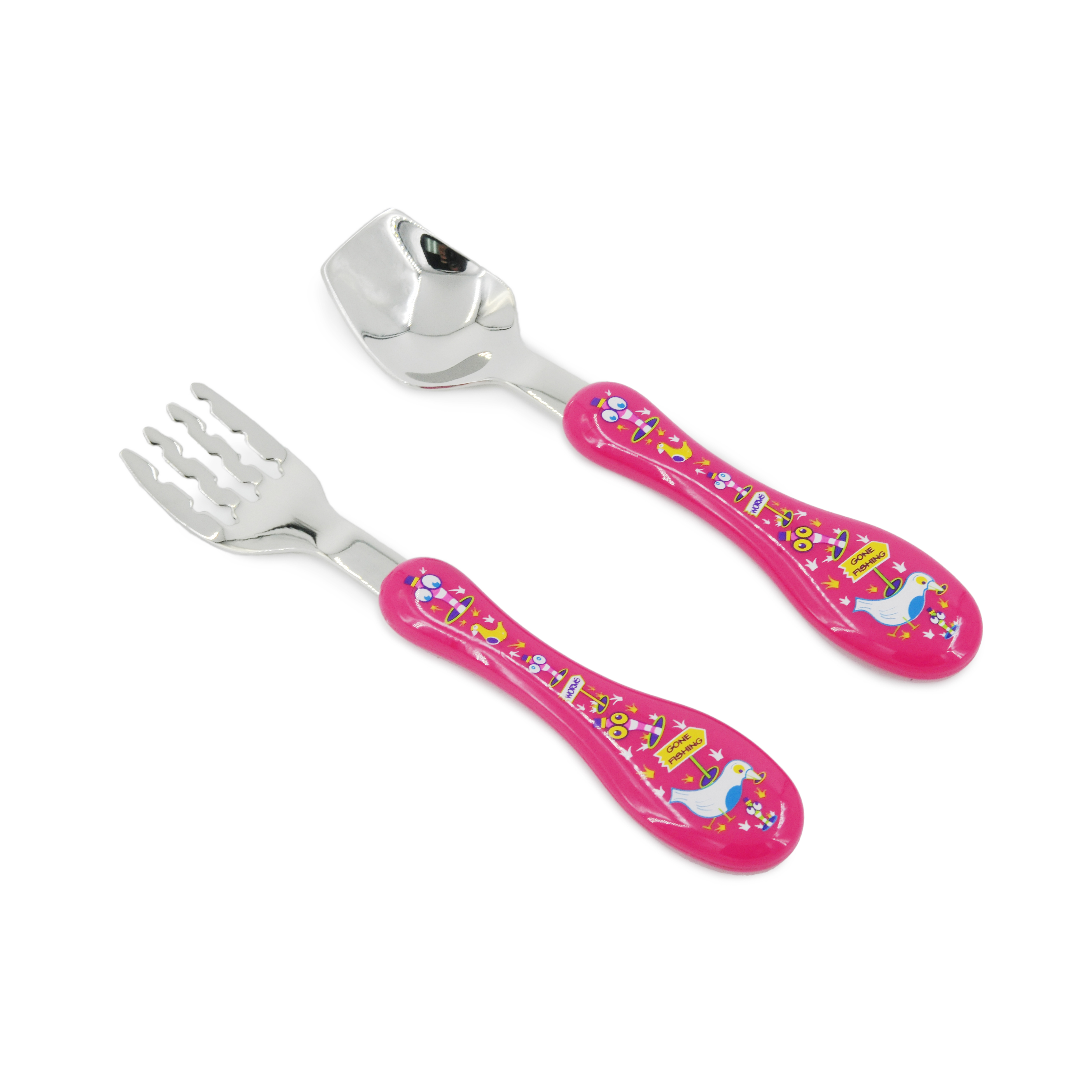 【HUGGER】好好食湯匙+叉子組 歡樂鳥