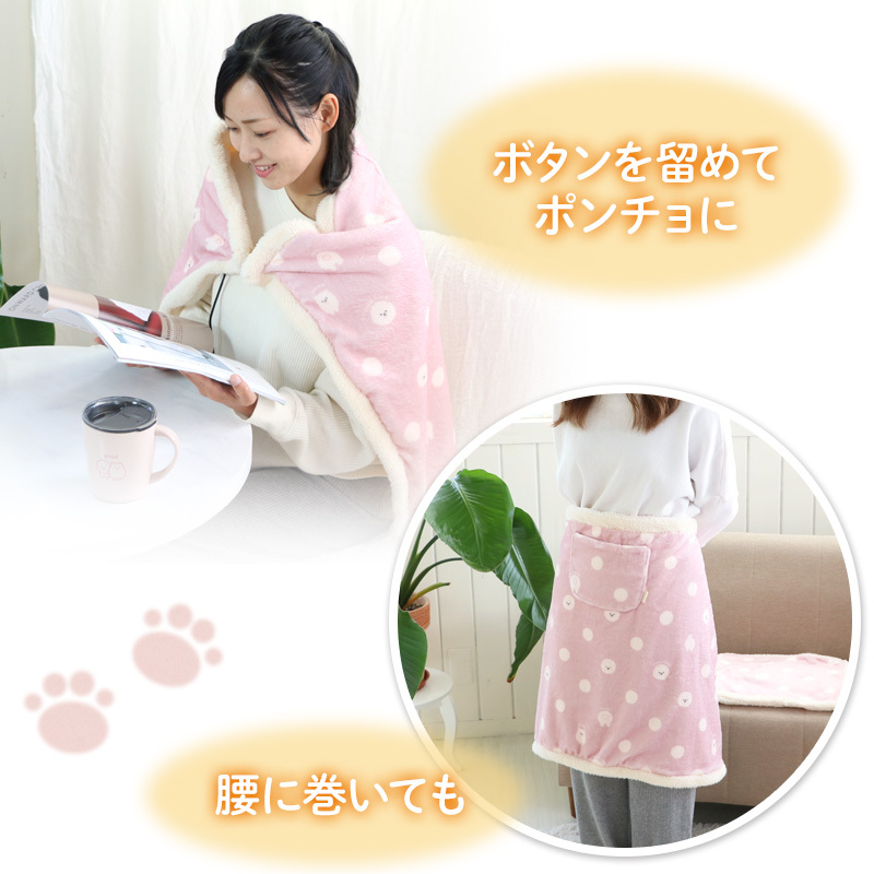 【日本Mother Garden】USB暖感毛毯 -Fuwanko 款