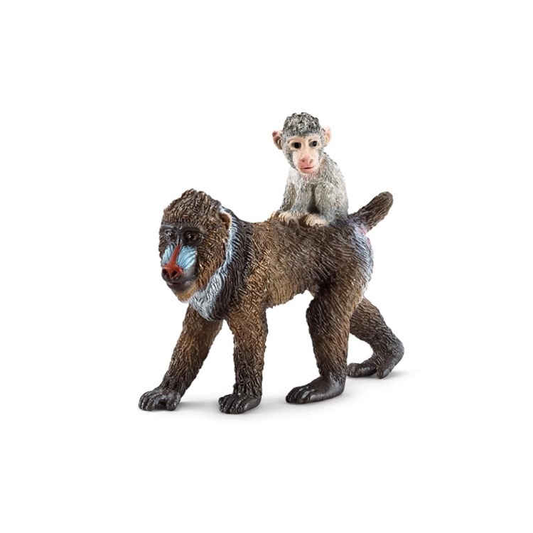 Mandrill (Female) with Baby, Schleich, SC14716