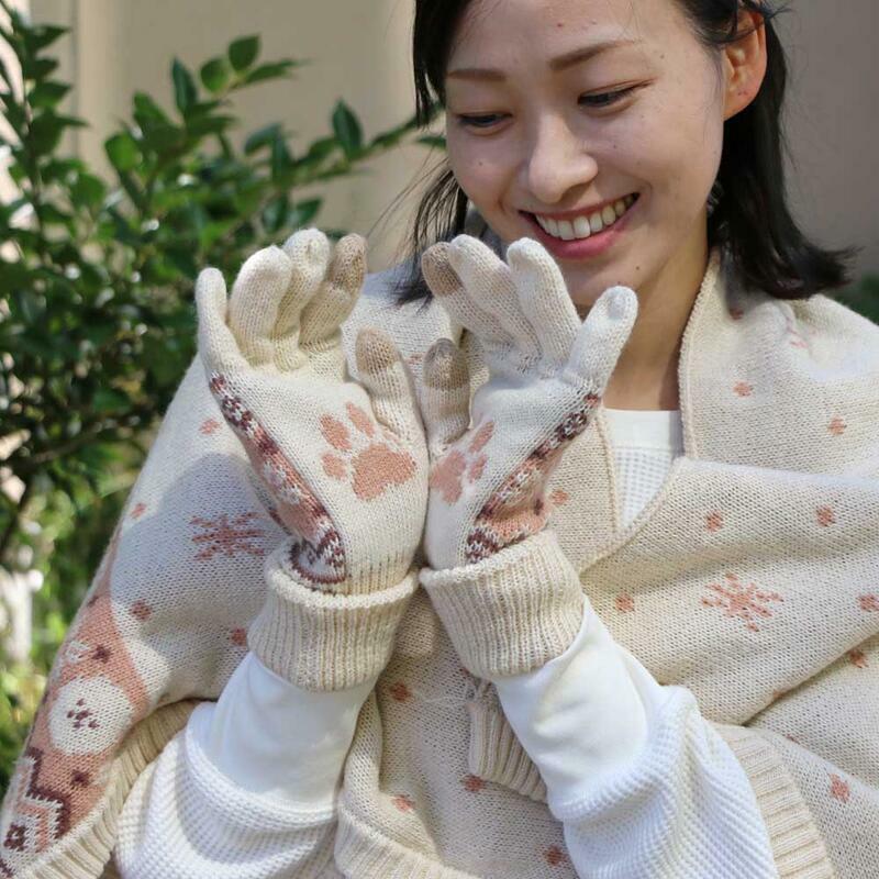 【日本Mother Garden】針織手套-Fuwanko 款