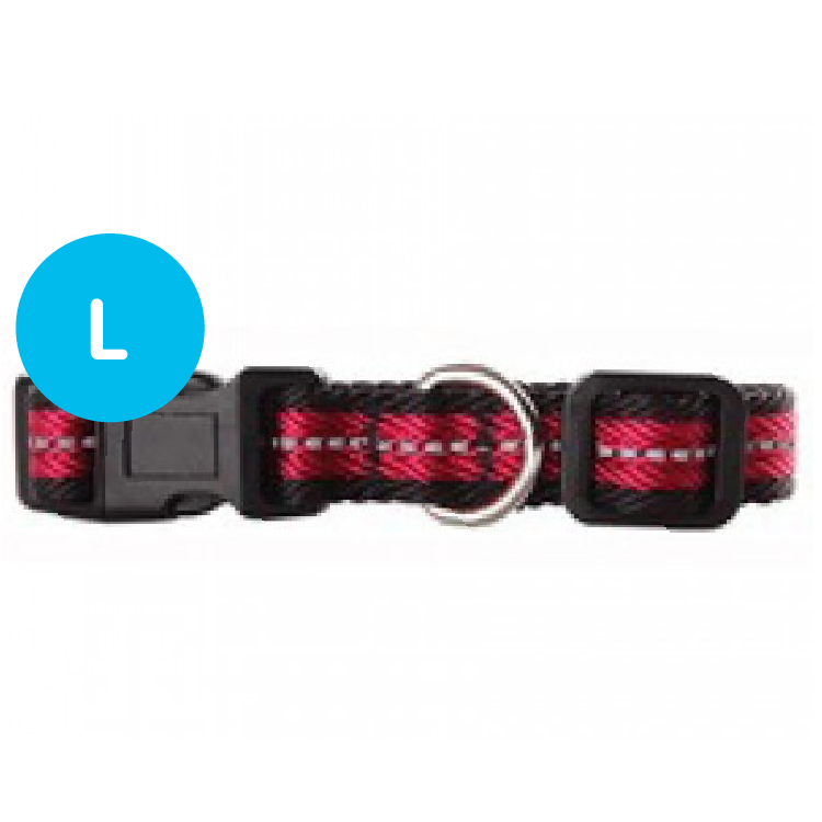 Pawise丨反光頸帶-紅色 (L) (NO.13243)