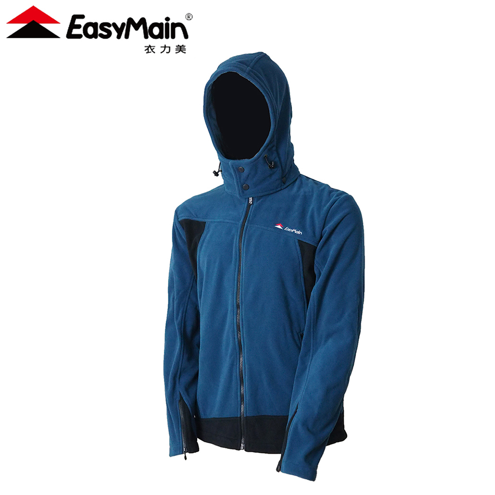 EasyMain 衣力美 CE13097 輕暖防風透氣外套 男款 (深寶藍) 抗風/外套/保暖/彈性佳 04EMC13097