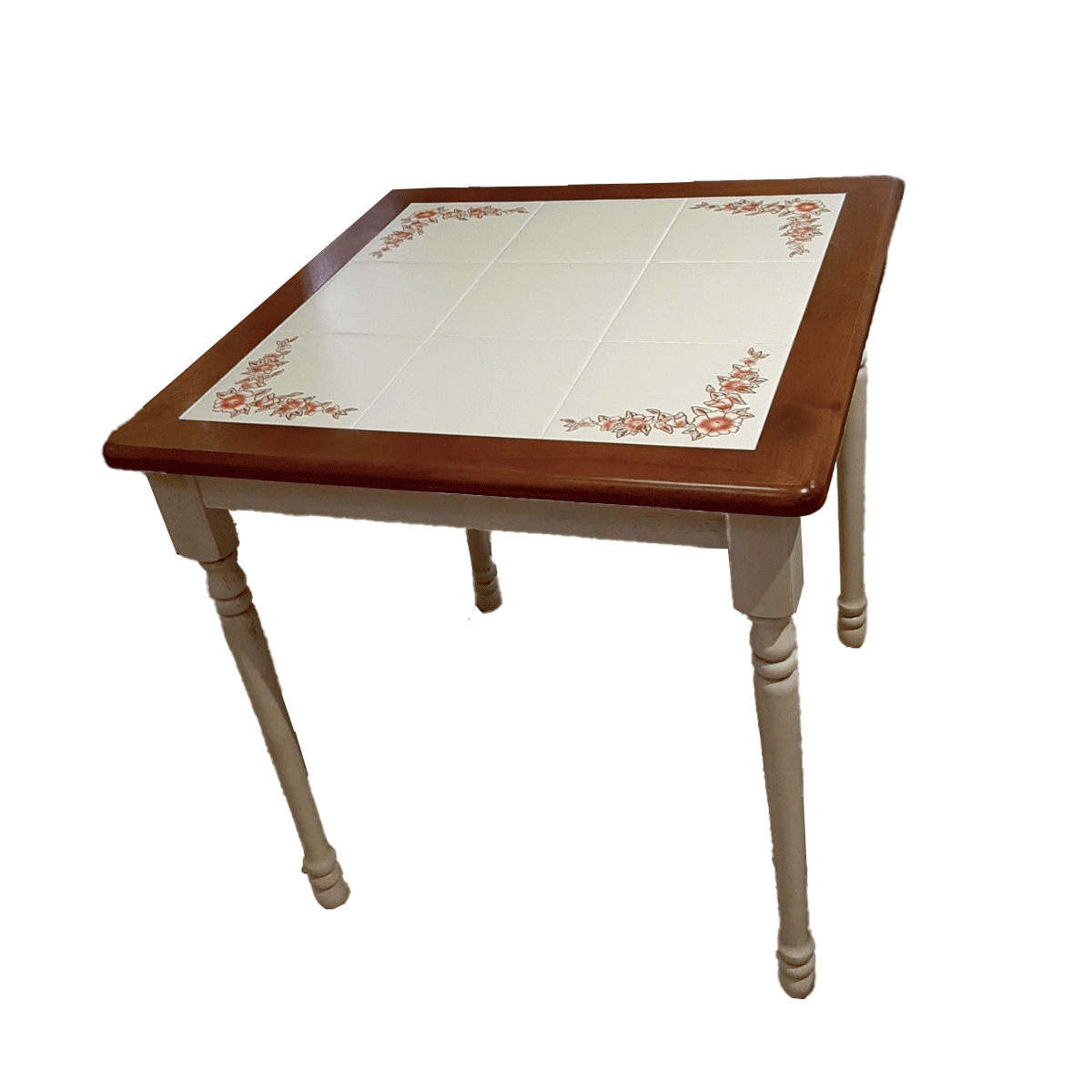 【CRV磁磚】花朵磁磚方桌-73.5cm