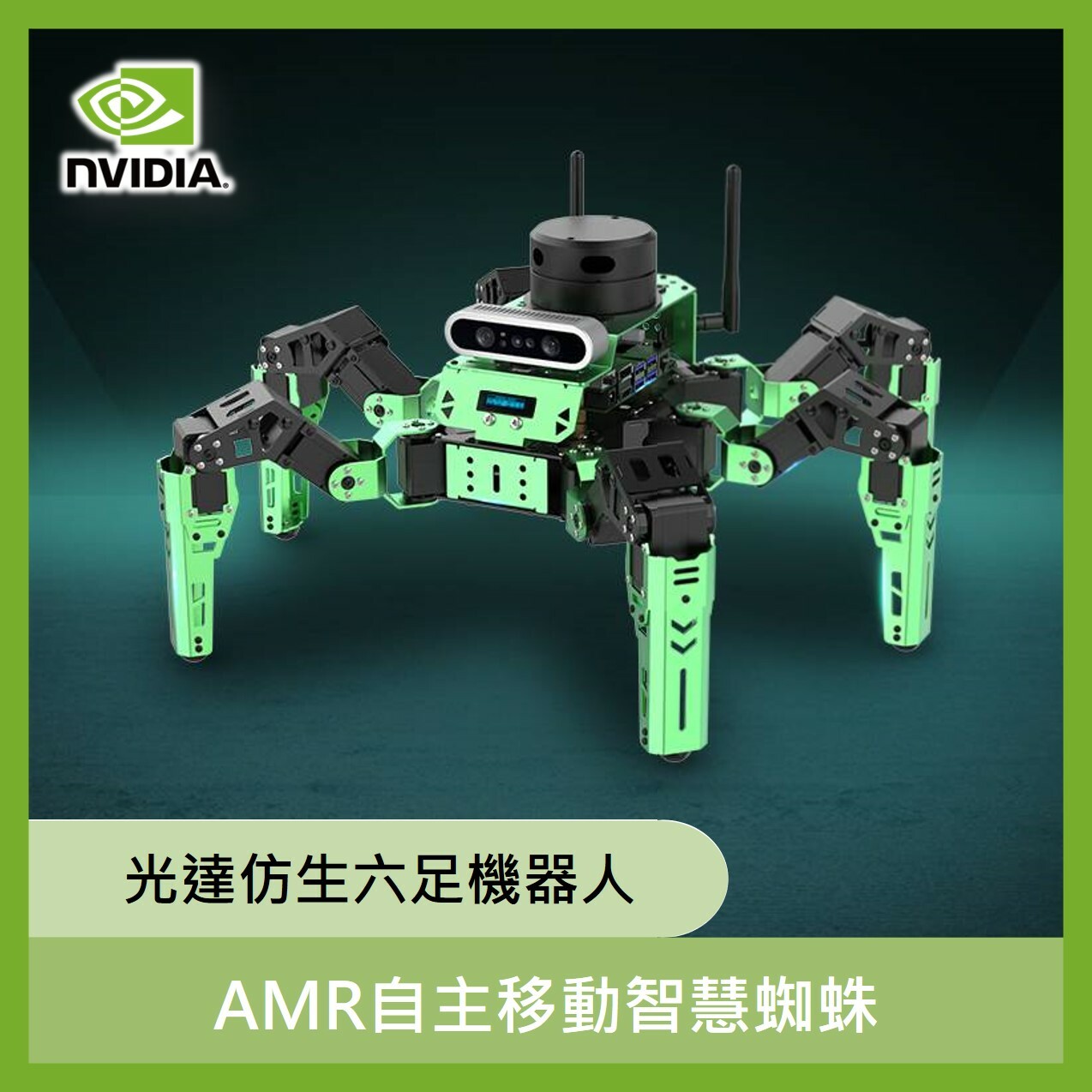 AMR自主移動智慧蜘蛛(光達仿生六足機器人)