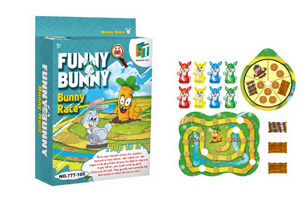 現貨區 盒裝玩具英文版滑稽兔子遊戲 777-100