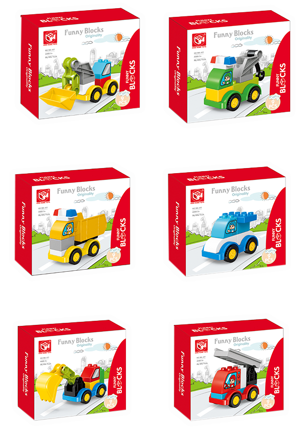 現貨區 盒裝玩具大顆粒汽車積木 188-417