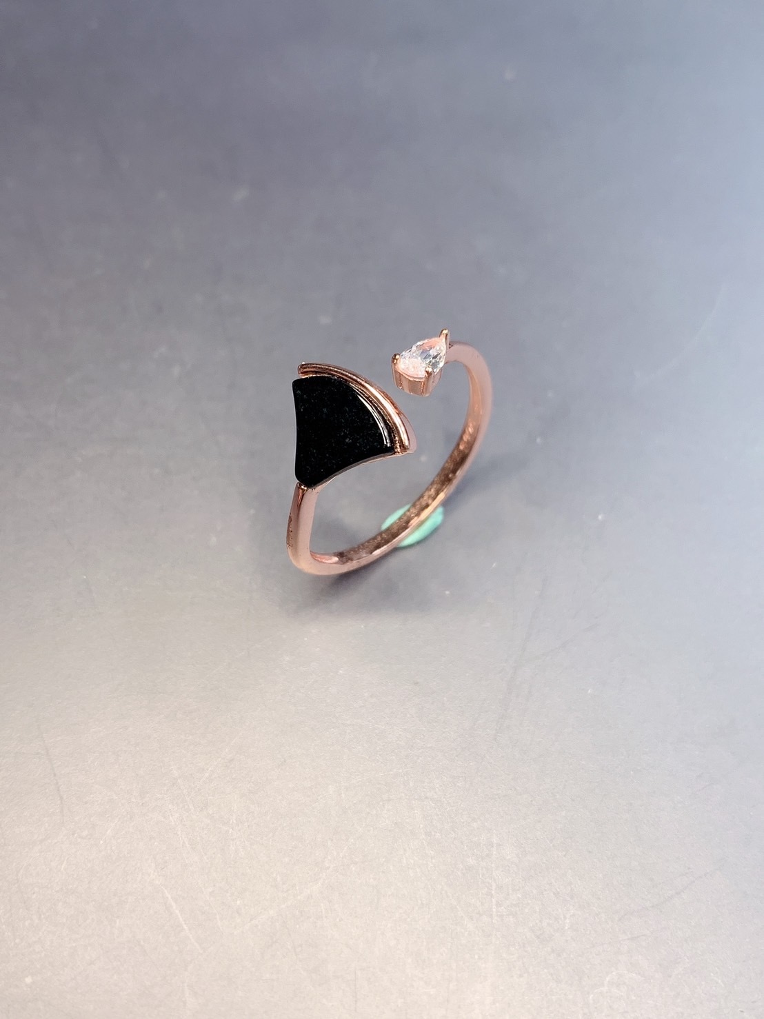 墨翠扇形銀戒丨共二款