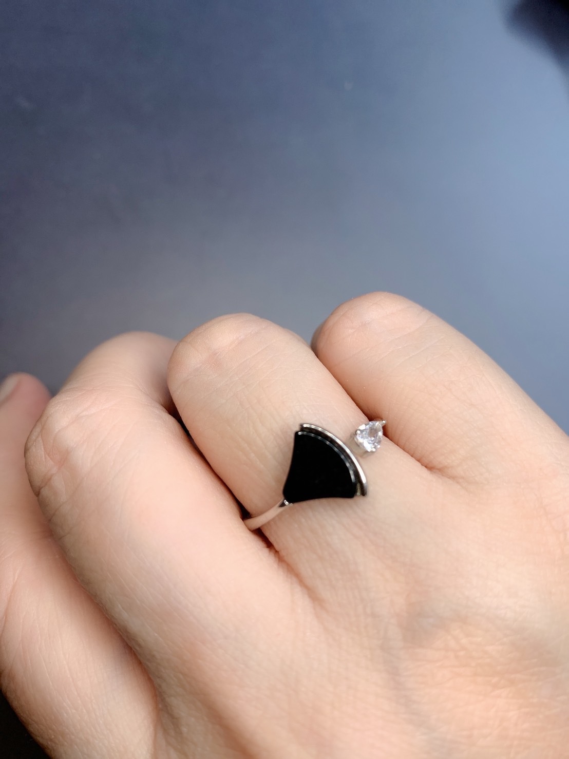 墨翠扇形銀戒丨共二款