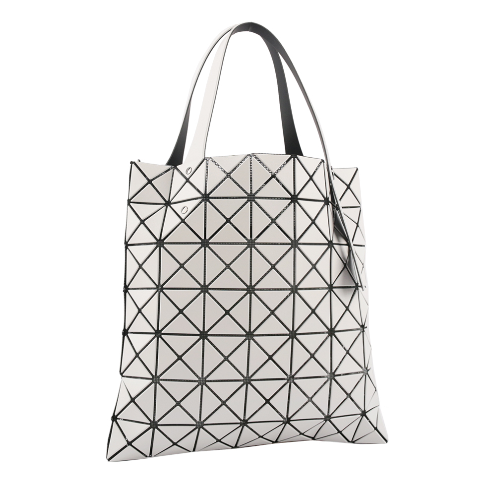 【ISSEY MIYAKE三宅一生】BAO BAO PRISM 7X7 啞光霧面手提包(淺灰色)