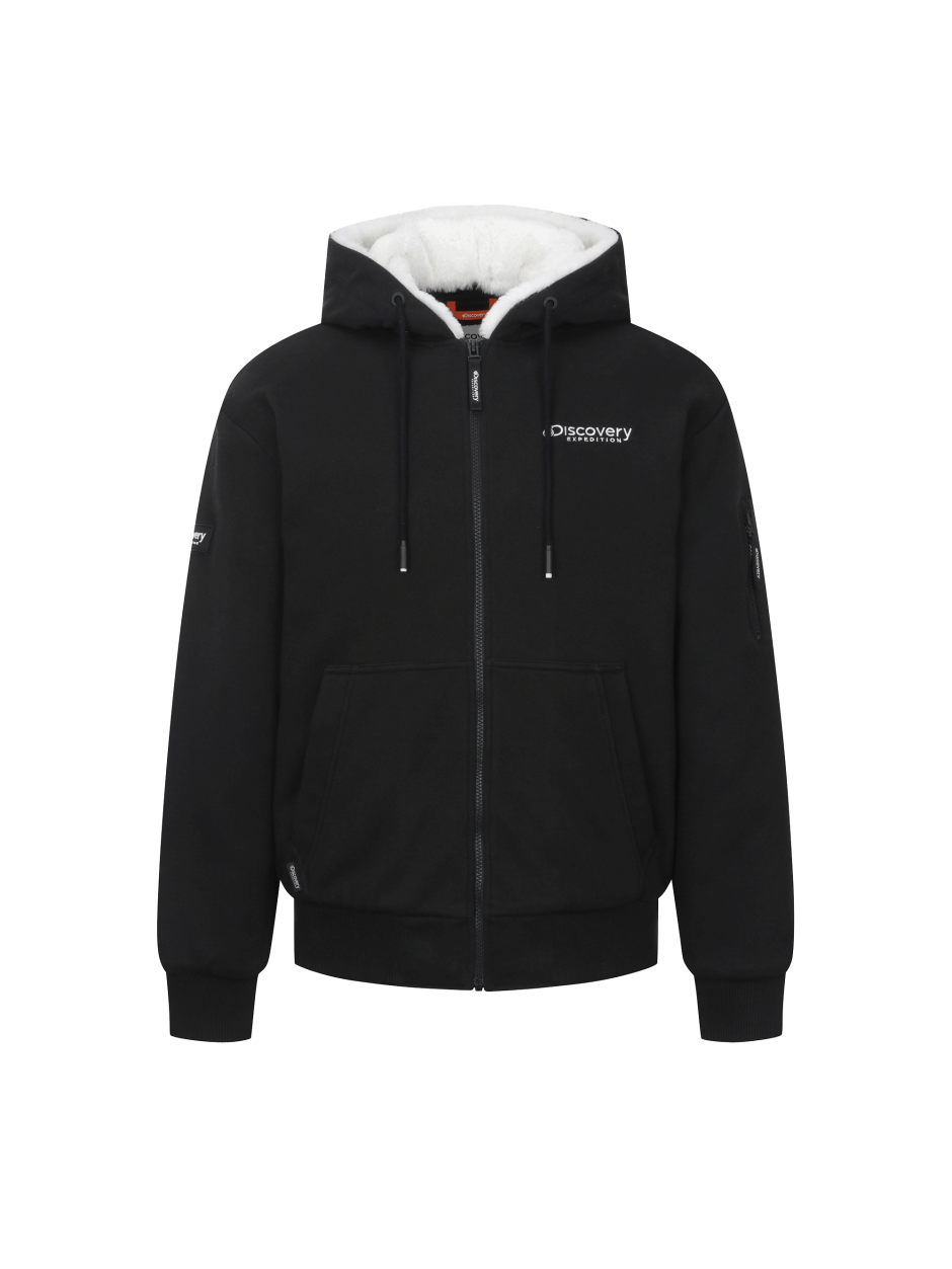 Discovery Tori 連帽拉鍊外套 夾克 內襯 黑色 男