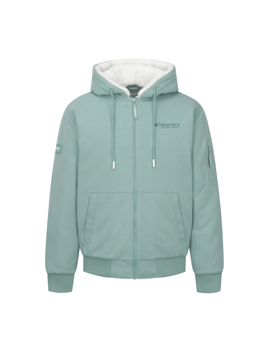 Discovery Tori 連帽拉鍊外套 夾克 內襯 湖水綠 男