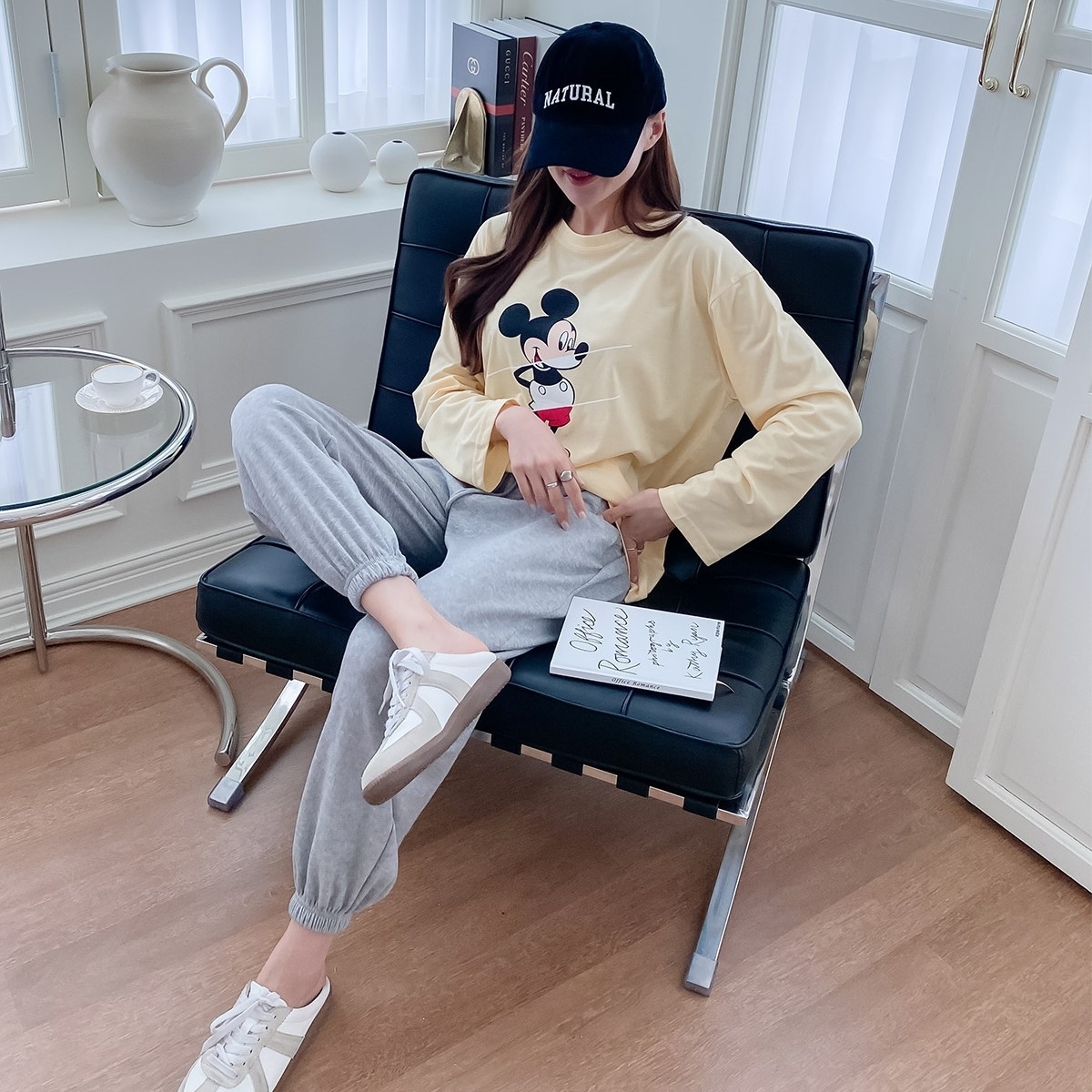 【現貨】韓國製米奇黑白彩色 秋冬Free Size薄長袖