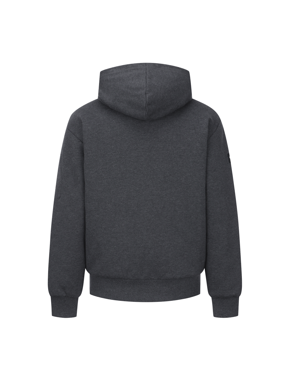 Discovery Tori 連帽拉鍊外套 夾克 內襯 碳黑色 男