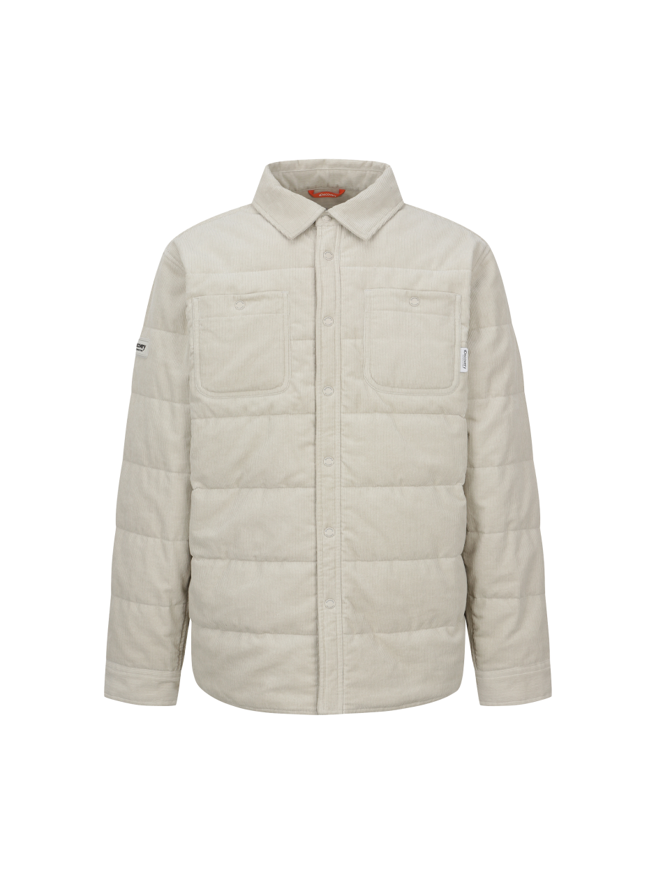 Discovery 燈芯絨 襯衫 外套 米色 男