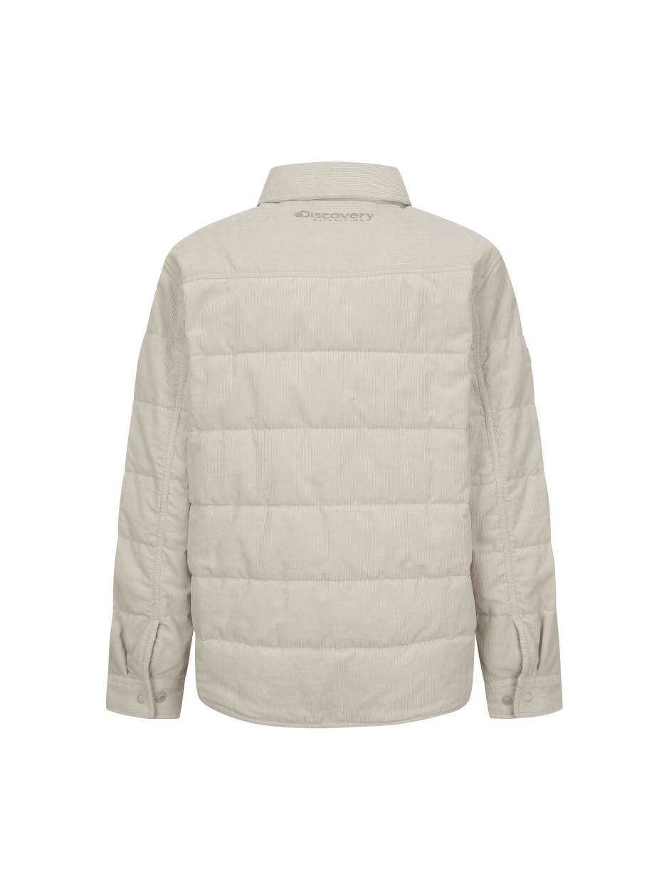 Discovery 燈芯絨 襯衫 外套 米色 男