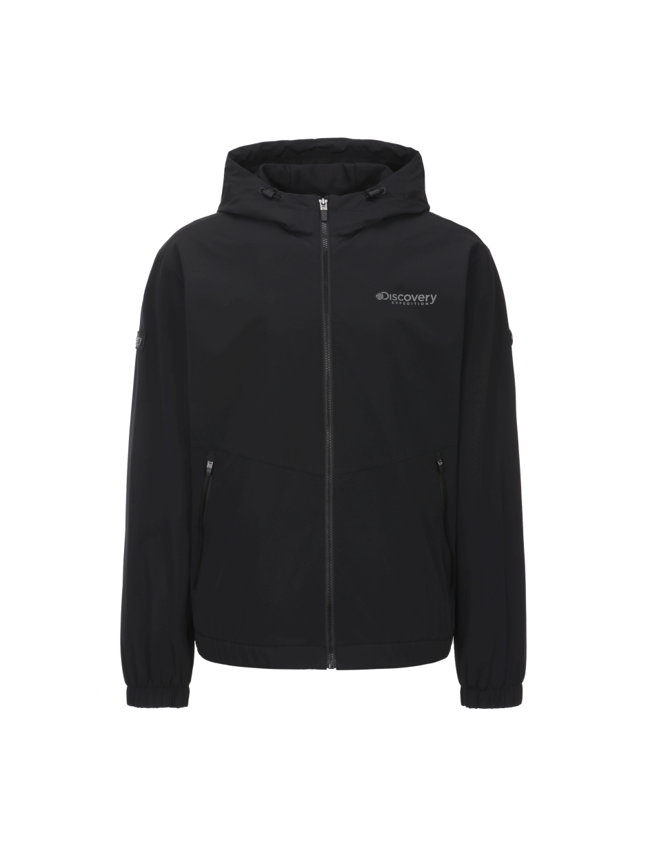 Discovery 擋風 連帽 夾克 外套 黑色 男