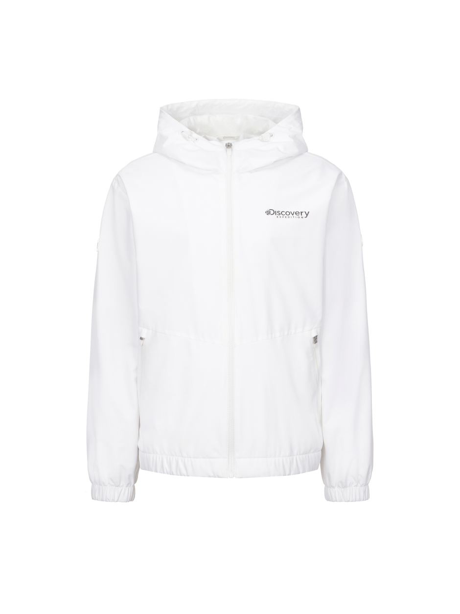 Discovery 擋風 連帽 夾克 外套 白色 男