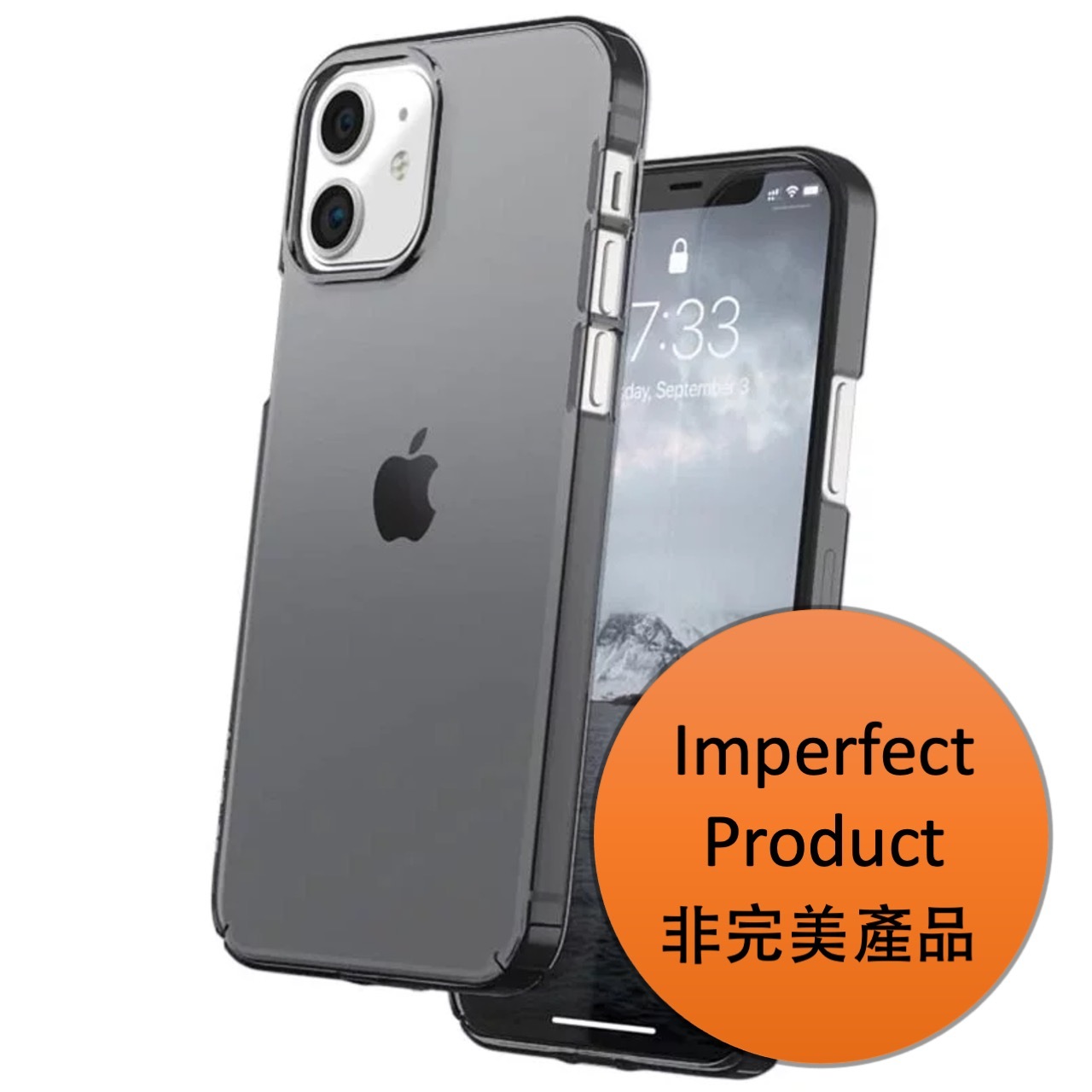 iPhone 12 mini-Caudabe Lucid Clear 玻璃感手機殼 (不完美產品)