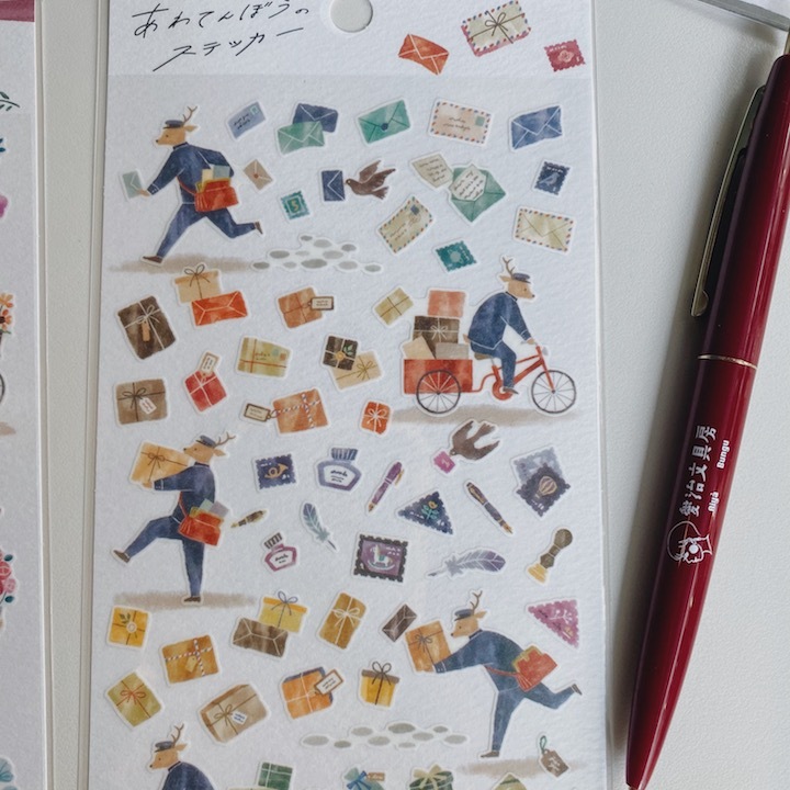 小鹿郵差 匆忙的小動物 和紙貼紙｜日本Mind Wave