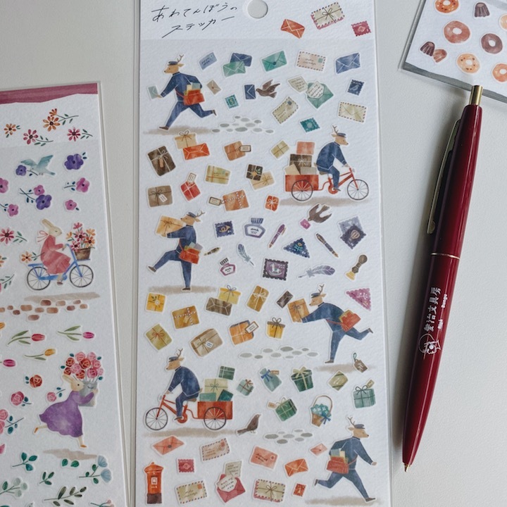 小鹿郵差 匆忙的小動物 和紙貼紙｜日本Mind Wave