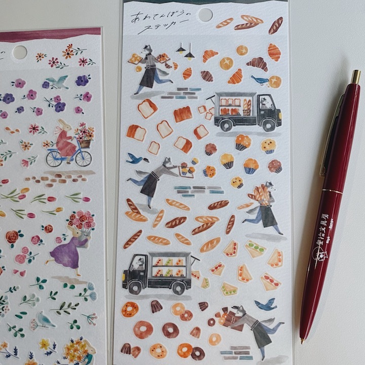 小狗與麵包 匆忙的小動物 和紙貼紙｜日本Mind Wave