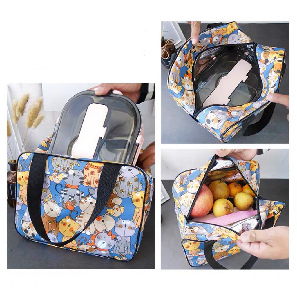 【餐盒包】便攜防水保溫飯盒手提袋 (內有 鋁箔材質 )