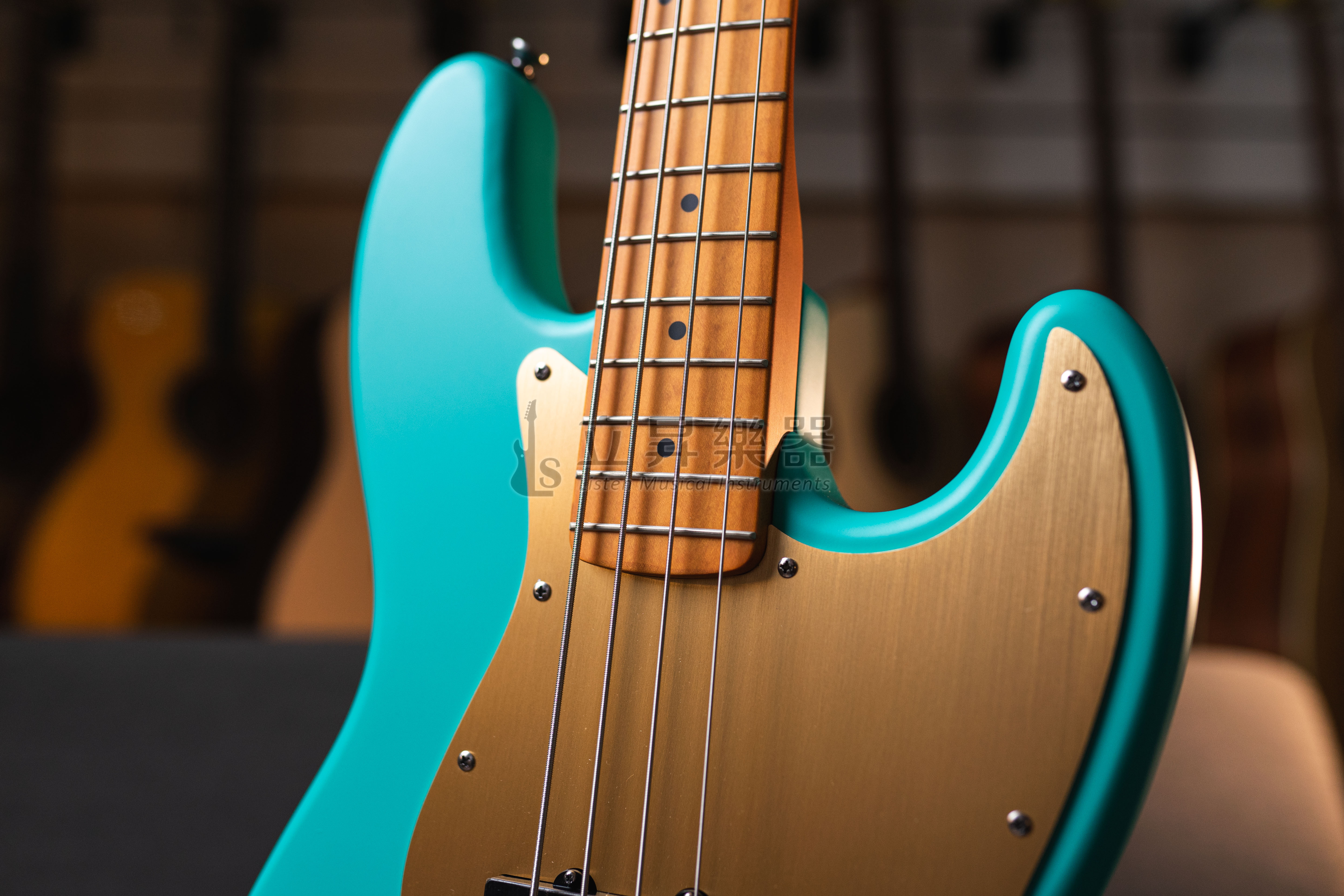 Squier 40週年限量 貝斯 40th Jazz Bass MN SSFM Vintage 霧面泡沫綠色