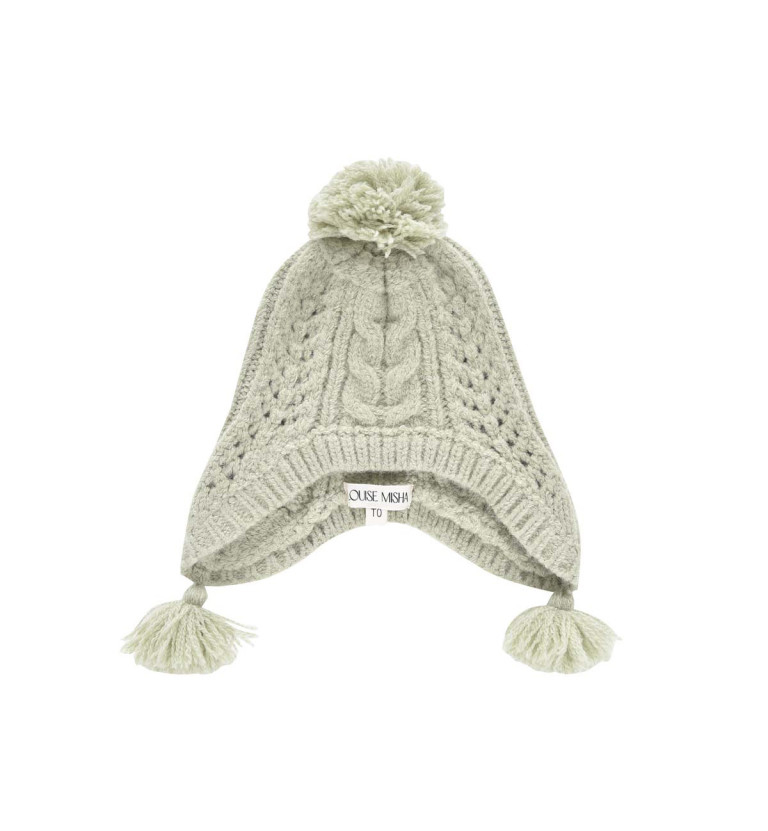 LOUISE MISHA│Isoline Beanie絨球毛帽．Khaki