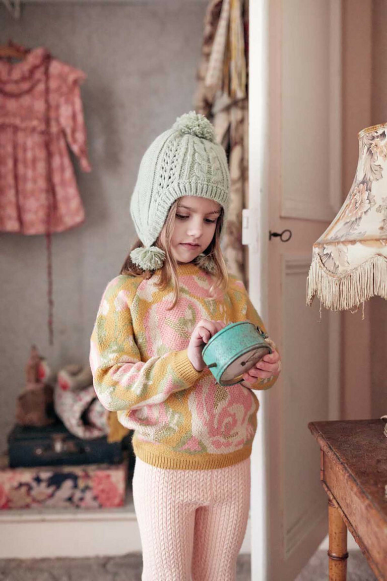 LOUISE MISHA│Isoline Beanie絨球毛帽．Khaki