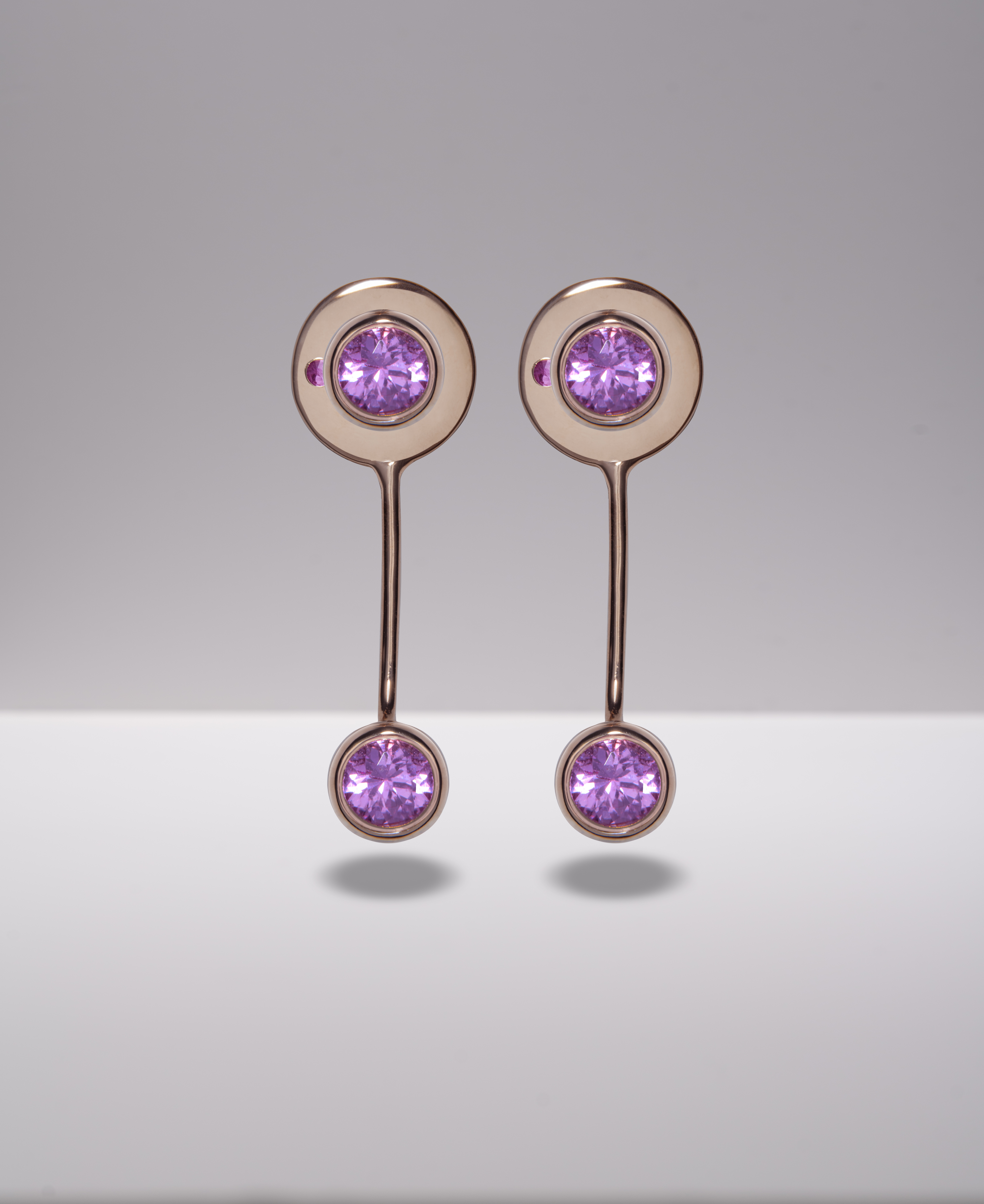 Pink Sapphire Stud