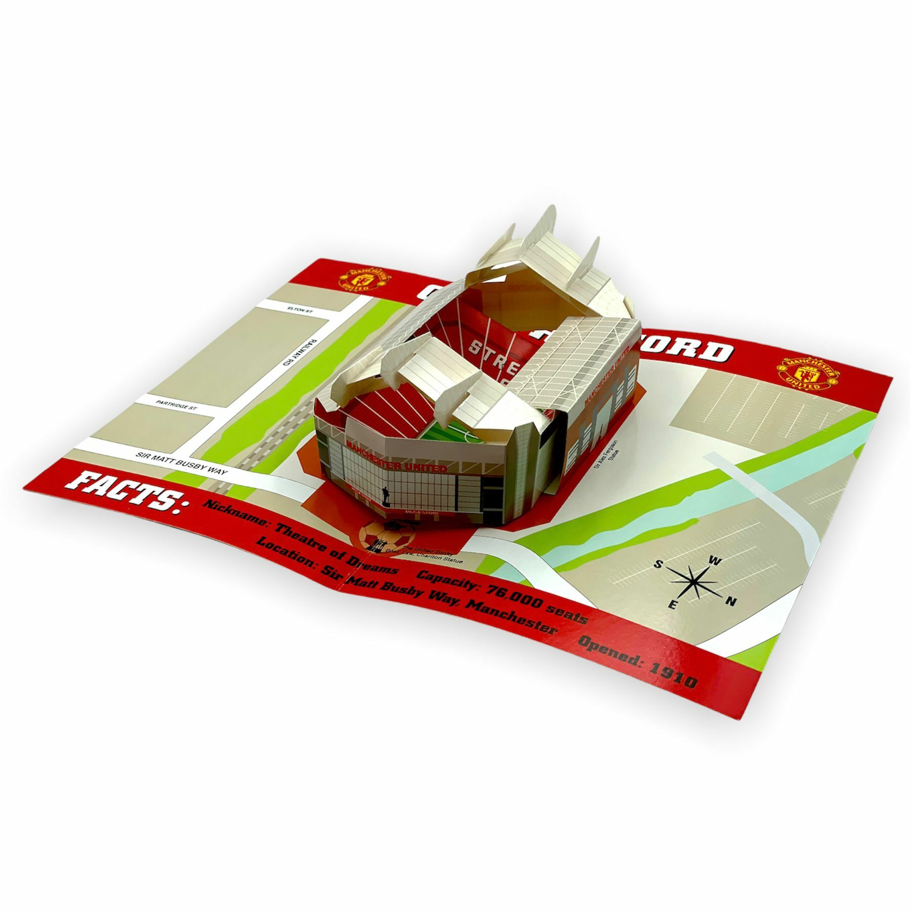 曼聯立體奧脫福球場生日卡