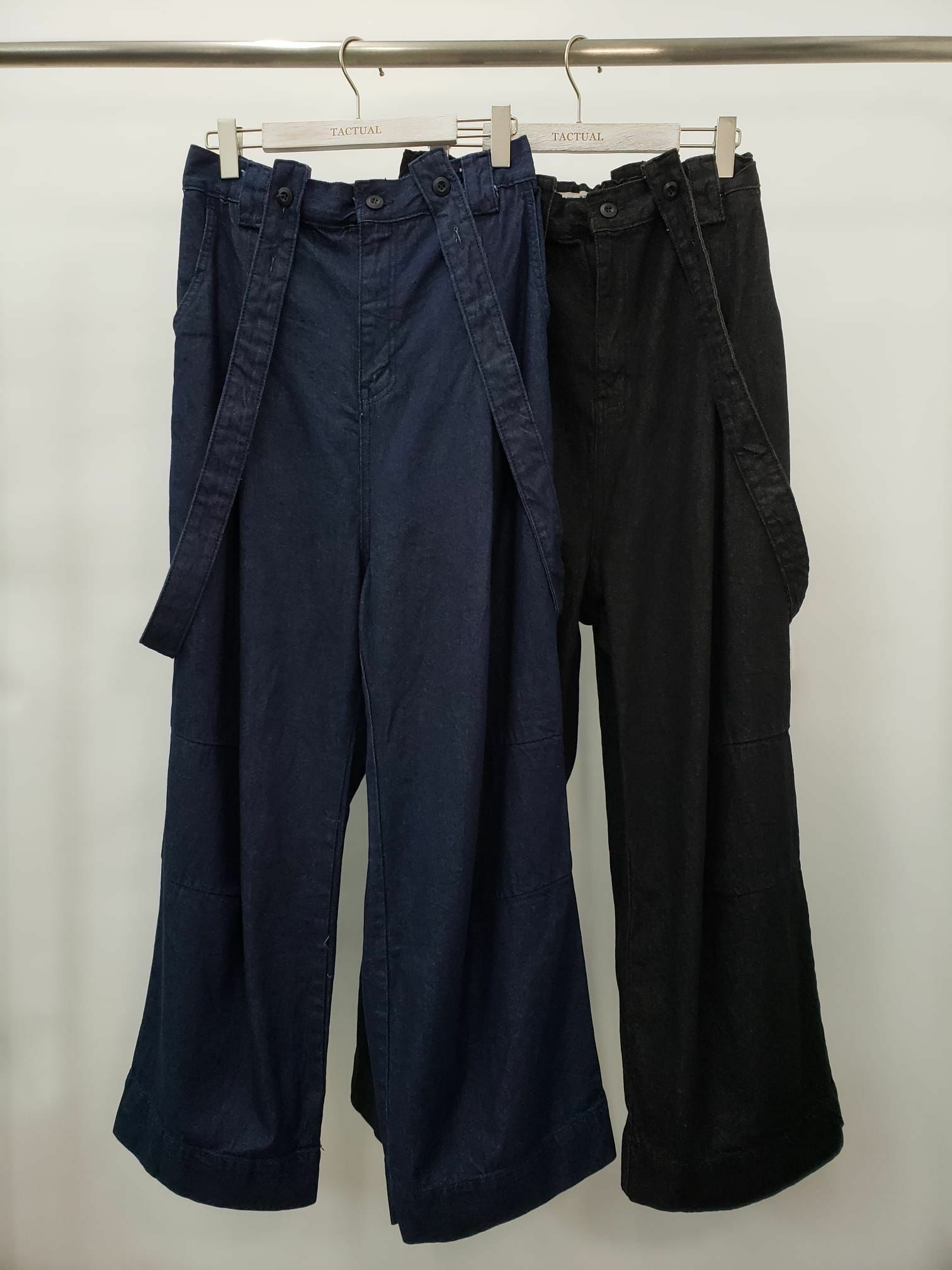 吊帶鬆身牛仔褲 P2075