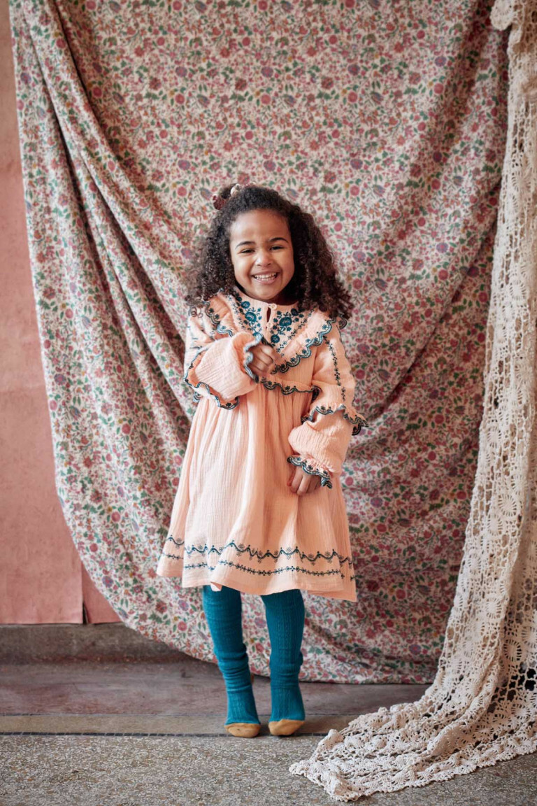 Louise Misha-Giena Dress寬鬆復古洋裝．Blush