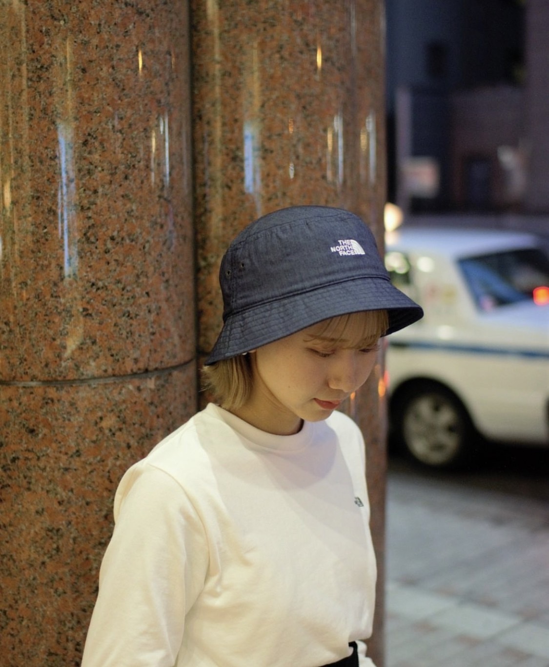 日本 TNF NYLON DENIM BUCKET HAT  漁夫帽