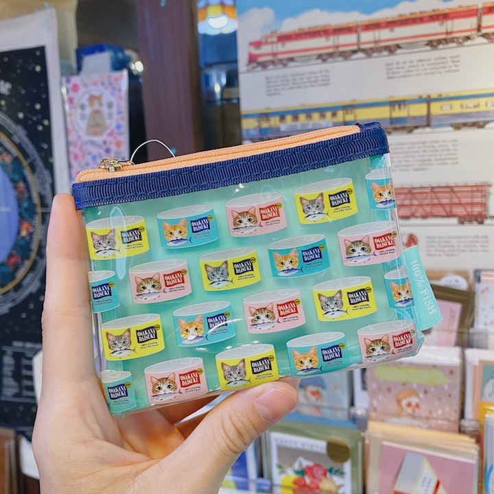 貓咪罐頭 透明收納袋 零錢包 S｜日本ACTIVE CORPORATION