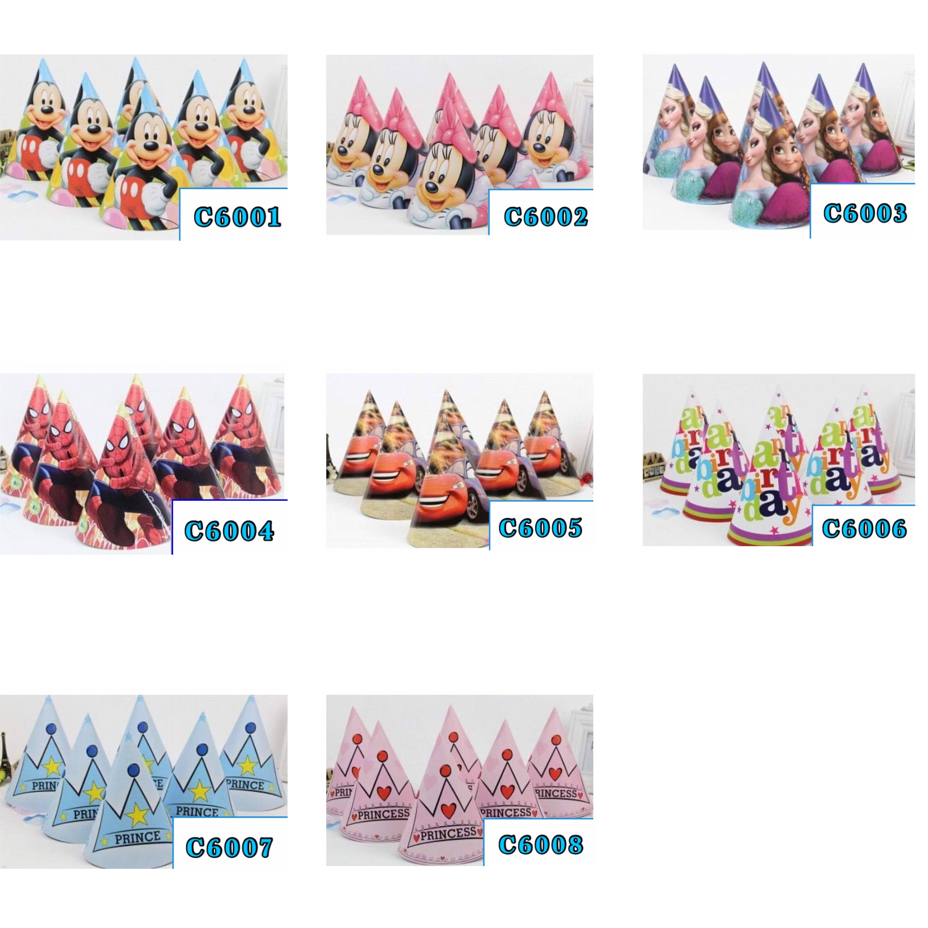 生日派對帽 6PCS 套裝 👉現貨