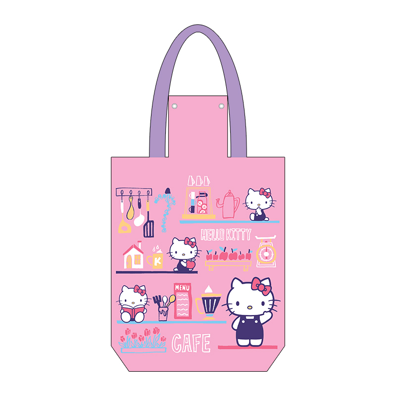 HELLO KITTY 可摺環保購物袋-細(34X68X10CM)