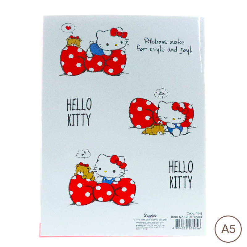 HELLO KITTY A5 60頁筆記簿-14.8X21CM