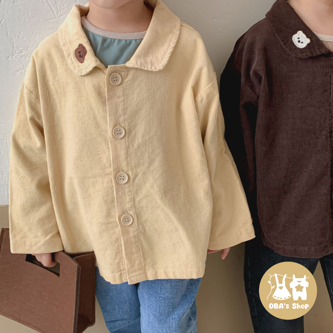 【限量】領子小熊-春秋燈芯絨外套(80-130)