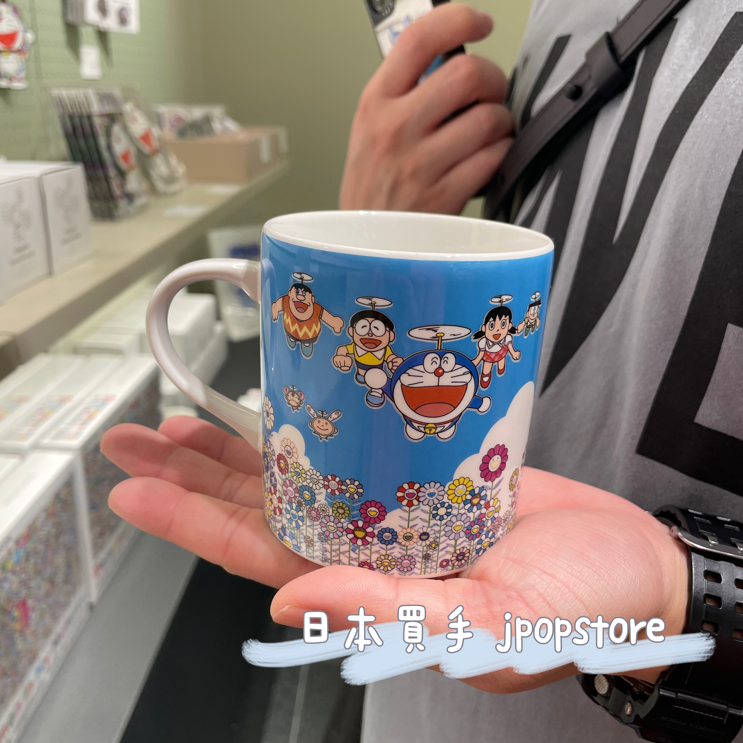 村上隆 x 哆啦A夢 限定馬克杯（藍天花田款）