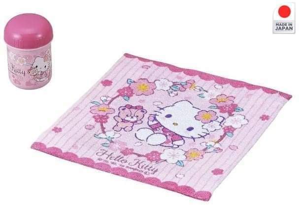 日本角色純棉方形手帕附罐