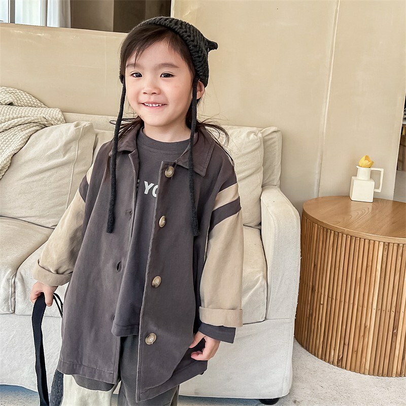 水洗棉拼接外套