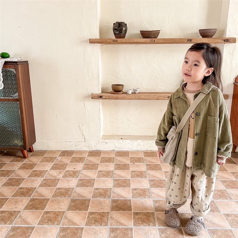 燈芯絨微長版外套